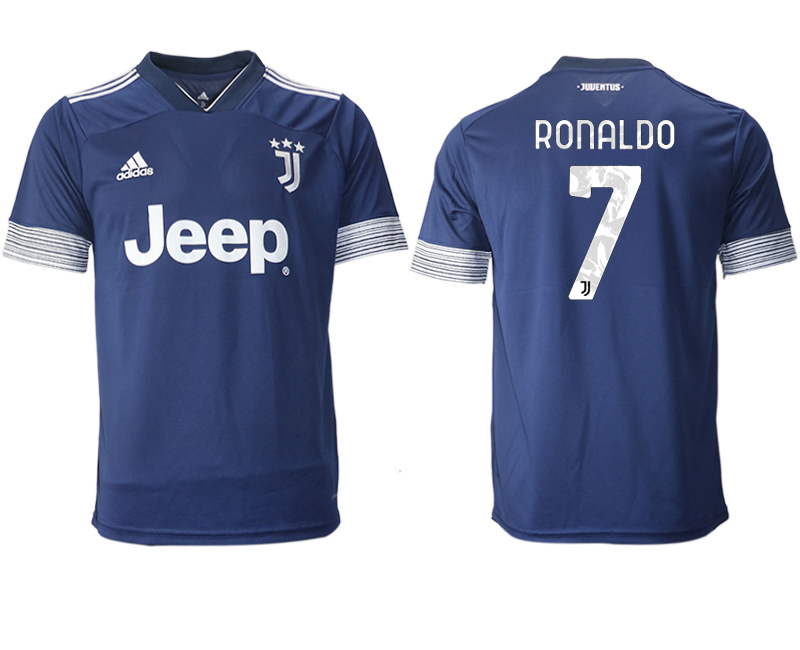 Men 2020-2021 club Juventus away aaa version #7 blue Soccer Jerseys